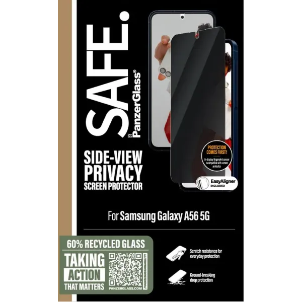 SAFE - Tvrdené sklo UWF Privacy pre Samsung Galaxy A56 5G, čierna
