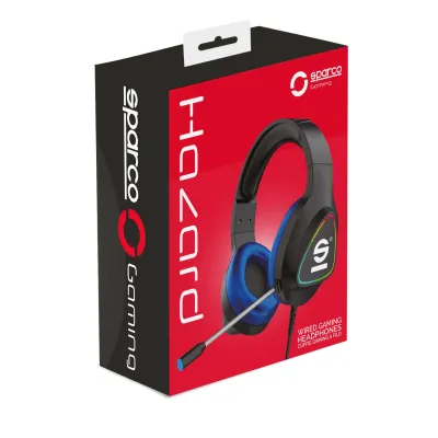 Sparco - Slúchadlá EVO HAZARD, modrá/čierna
