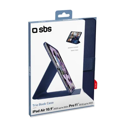 SBS - Puzdro Trio Book pre iPad Air 10.9"/Air 11'', modrá