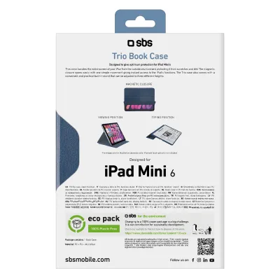SBS - Puzdro Trio Book Pro pre iPad mini 8,3'', modrá