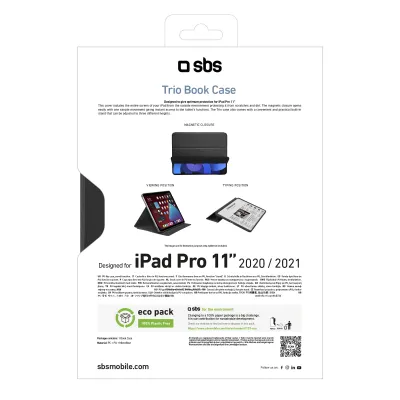 SBS - Puzdro Trio Book Pro pre iPad Air 11"/Pro 11", čierna
