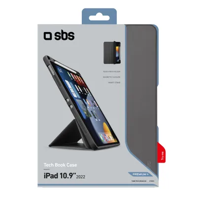 SBS - Puzdro Tech Book Premium+ pre iPad 10,9'', čierna