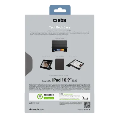 SBS - Puzdro Tech Book Premium+ pre iPad 10,9'', čierna