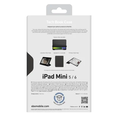 SBS - Puzdro Tech Book Premium+ pre iPad mini  8,3'', čierna