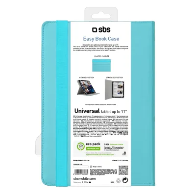 SBS - Puzdro Book Case univerzálne pre tablet do 11'', modrá