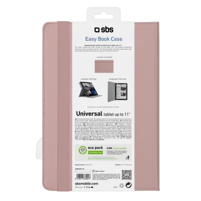 SBS - Puzdro Book Case univerzálne pre tablet do 11'', ružová
