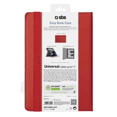 SBS - Puzdro Book Case univerzálne pre tablet do 11'', červená