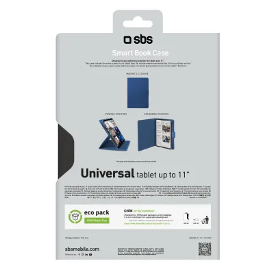 SBS - Puzdr Smart Book Premium+ pre tablet do 11'', modrá