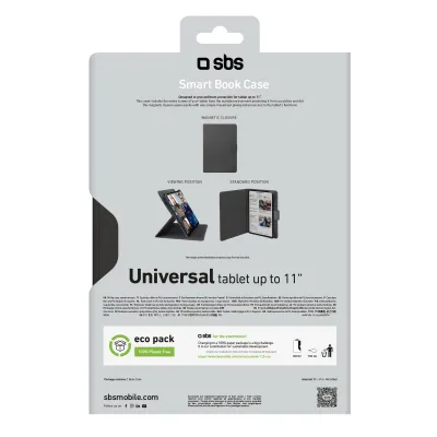 SBS - Puzdro Smart Book Premium+ pre tablet do 11'', čierna