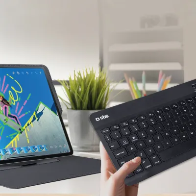 SBS - Puzdro s oddeliteľnou klávesnicou pre tablet do 11'', čierna