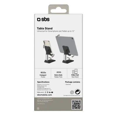 SBS - Stolný stojan univerzálny pre smartfón a tablet do 12'', čierna