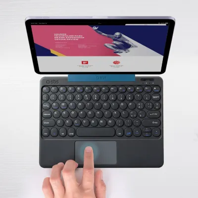SBS - Univerzálna bezdrôtová klávesnica s touchpadom, šedá