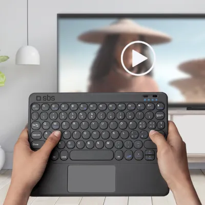 SBS - Univerzálna bezdrôtová klávesnica s touchpadom, šedá