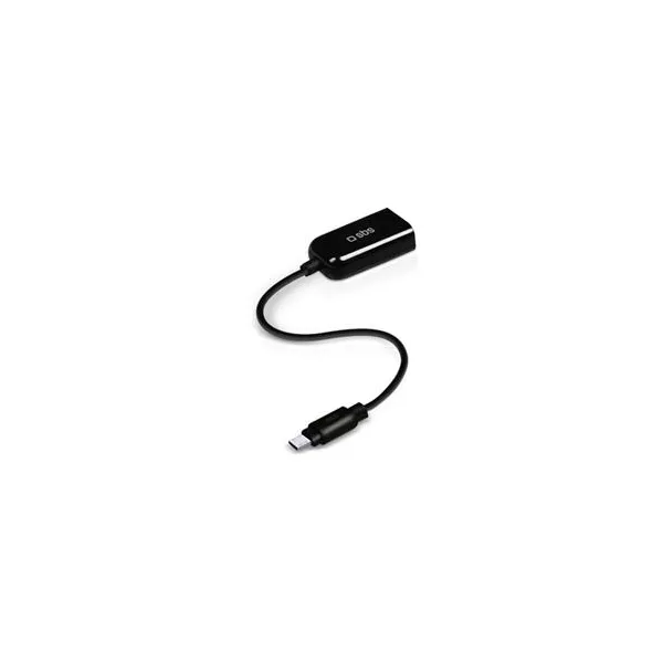 SBS - Kábel OTG Micro USB/USB-A 10 W, čierna