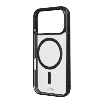 SBS - Puzdro Mag Frame kompatibilné s MagSafe pre iPhone 17 Pro, čierna