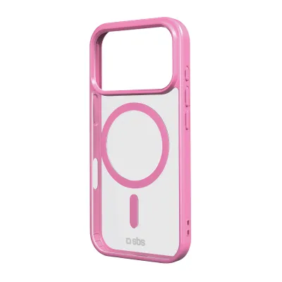 SBS - Puzdro Mag Frame kompatibilné s MagSafe pre iPhone 17 Pro, ružová