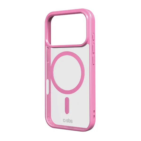 SBS - Puzdro Mag Frame kompatibilné s MagSafe pre iPhone 17 Pro, ružová