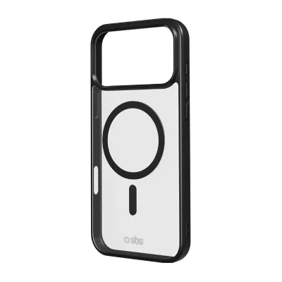 SBS - Puzdro Mag Frame kompatibilné s MagSafe pre iPhone 17 Pro Max, čierna