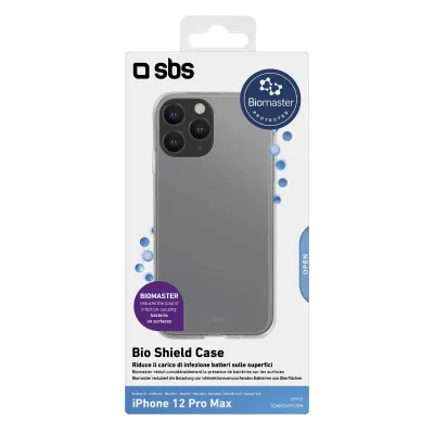 SBS - Puzdro Biomaster pre iPhone 12 Pro Max, antibakteriálne, transparentná