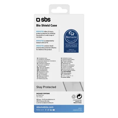 SBS - Puzdro Biomaster pre iPhone 12 Pro Max, antibakteriálne, transparentná
