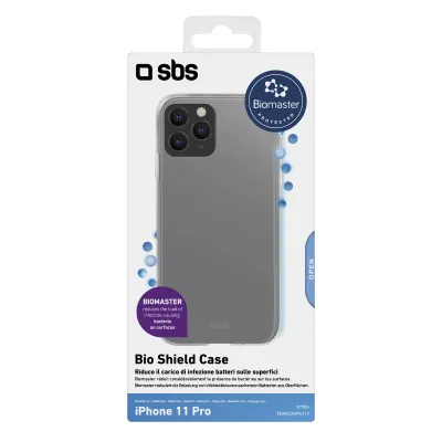 SBS - Puzdro Biomaster pre iPhone 11 Pro, antibakteriálne, transparentná