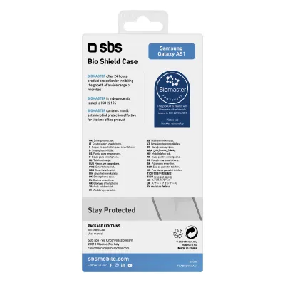 SBS - Puzdro Biomaster pre Samsung Galaxy A51, antibakteriálne, transparentná