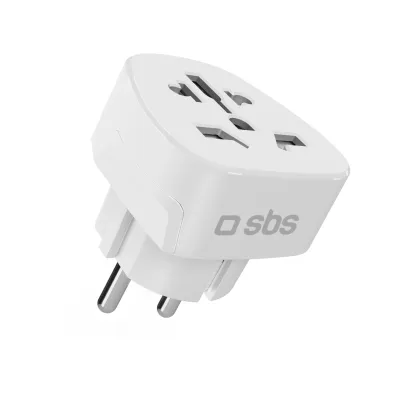 SBS - Univerzálny cestovný adaptér EU, biela
