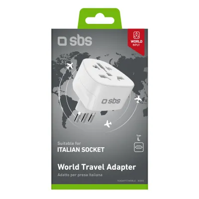 SBS - Univerzálny cestovný adaptér IT, biela