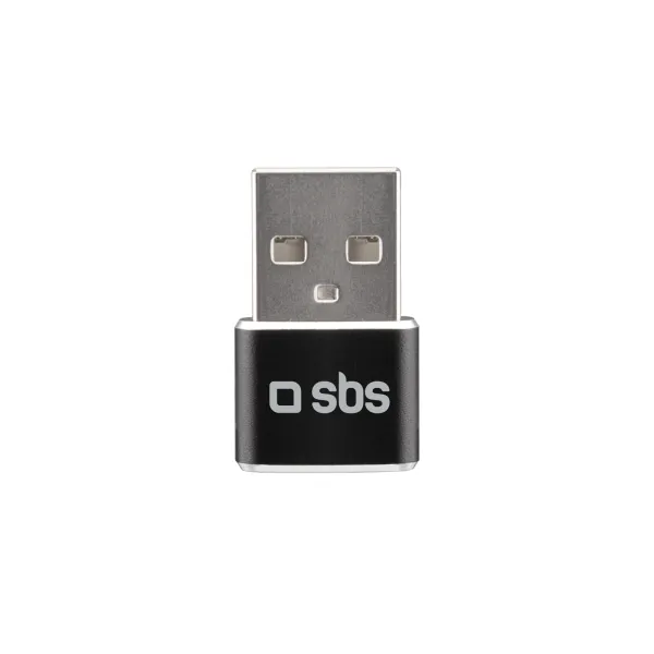 SBS - Adaptér USB-A samec/USB-C samica, čierna