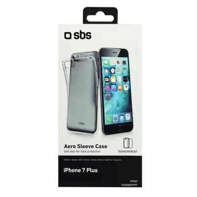 SBS - Puzdro Aero pre iPhone 8/7/6S/6 Plus, transparentná