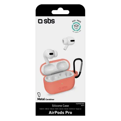 SBS - Silikónové puzdro pre Apple AirPods Pro, coral