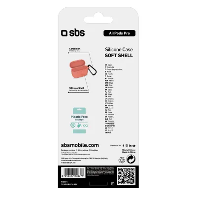 SBS - Silikónové puzdro pre Apple AirPods Pro, coral