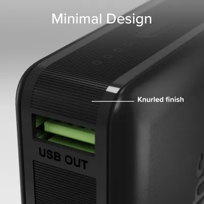 SBS - PowerBank 10000 mAh 20 W, Power Delivery, NanoTube, USB-C/USB-A, čierna