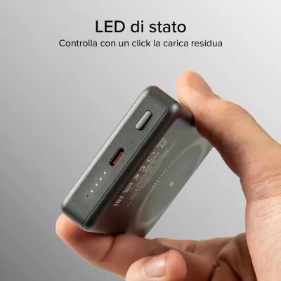 SBS - Bezdrôtová PowerBank MagSafe 10000 mAh, 20 W, SlimMag, PD, šedá