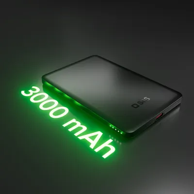 SBS - Bezdrôtová PowerBank 3000 mAh 5 W, Slim, MagSafe, čierna