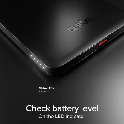 SBS - Bezdrôtová PowerBank 3000 mAh 5 W, Slim, MagSafe, čierna