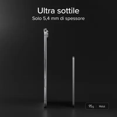 SBS - Bezdrôtová Powerbank 3000mAh 15 W Extra-slim, USB-C, kompatibilná s MagSafe, čierna