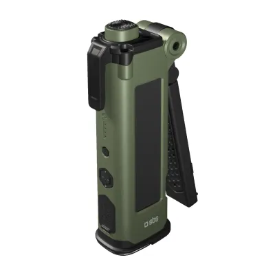 SBS - Solárna SOS PowerBank WILD gear, 3000 mAh, s baterkou, kladivom a rezačom bezpečnostných pásov, čierna