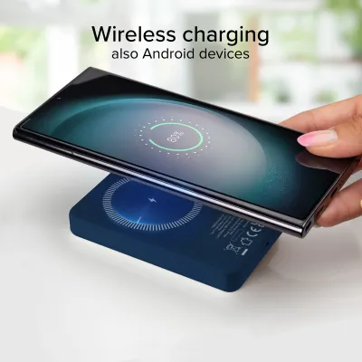 SBS - PowerBank 5000 mAh 10 W, kompatibilná s MagSafe, Mag Power, USB-C, modrá