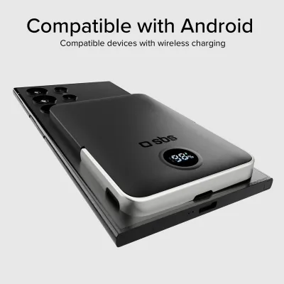 SBS - PowerBank 5000 mAh 20 W, Power Delivery, Mag Stand, čierna
