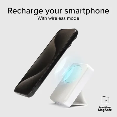 SBS - Bezdrôtová PowerBank 5000 mAh 10 W, MagSafe, Mag Power, biela