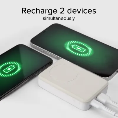 SBS - Bezdrôtová PowerBank 5000 mAh 10 W, MagSafe, Mag Power, biela