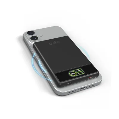 SBS - Bezdrôtová PowerBank 5000 mAh Smart Mag, MagSafe, USB-C PD 20 W, čierna