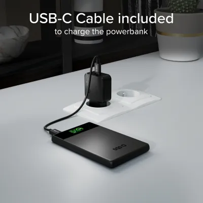 SBS - Bezdrôtová PowerBank 5000 mAh Smart Mag, MagSafe, USB-C PD 20 W, čierna