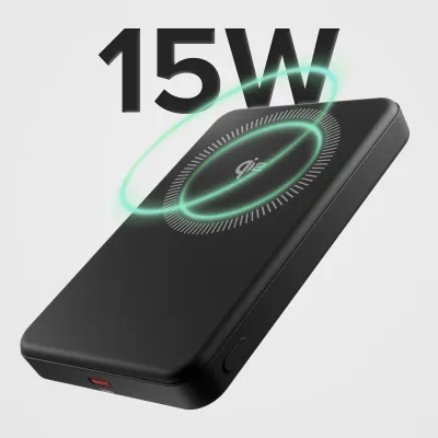 SBS - Bezdrôtová PowerBank Qi2 5000 mAh, 20 W, Mag, PD, čierna