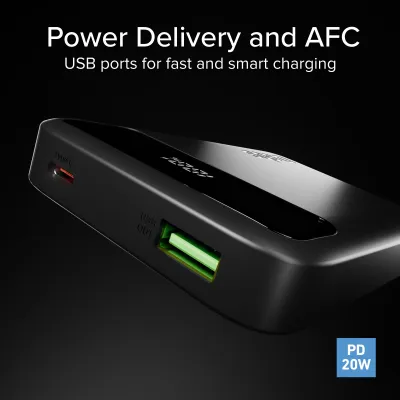 SBS - PowerBank 10000 mAh 20 W, PD, Compact, USB-C/USB-A, čierna