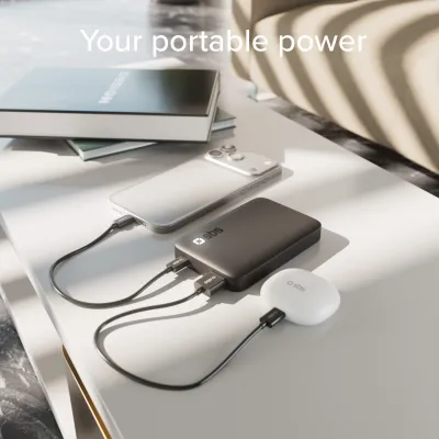SBS - PowerBank 10000 mAh 10 W, USB-C/USB-A, čierna