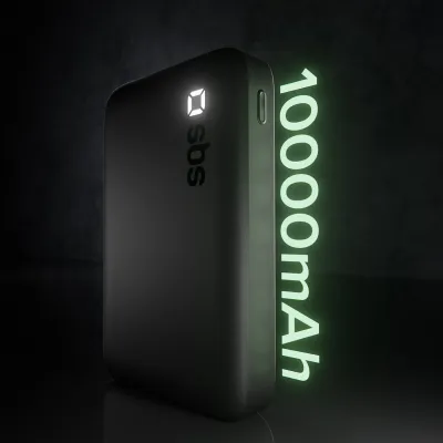 SBS - PowerBank 10000 mAh 10 W, USB-C/USB-A, čierna