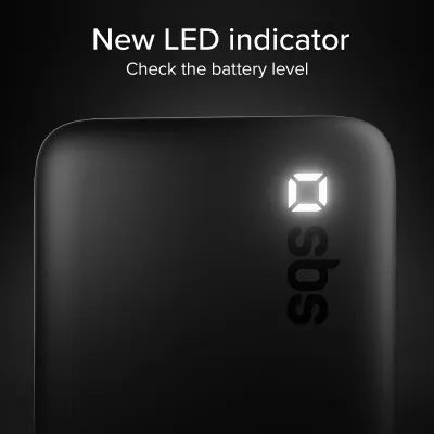 SBS - PowerBank 10000 mAh 20 W, Power Delivery, USB-C/USB-A, čierna