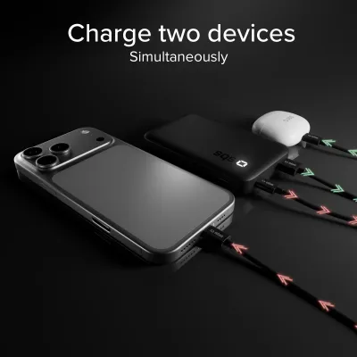 SBS - PowerBank 10000 mAh 20 W, Power Delivery, USB-C/USB-A, čierna